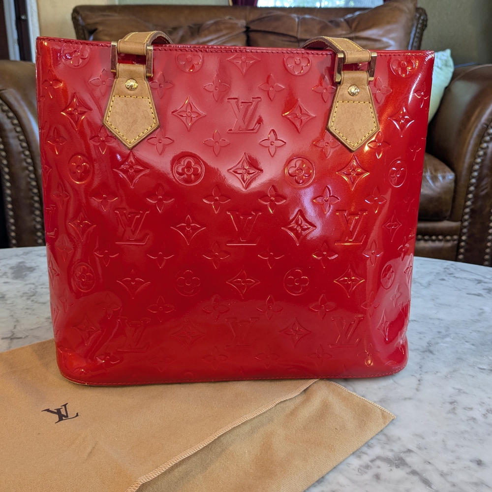 Louis Vuitton Red Monogram Tote Bag